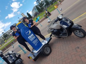 3D Nivea Bottle on Scooter with Girls